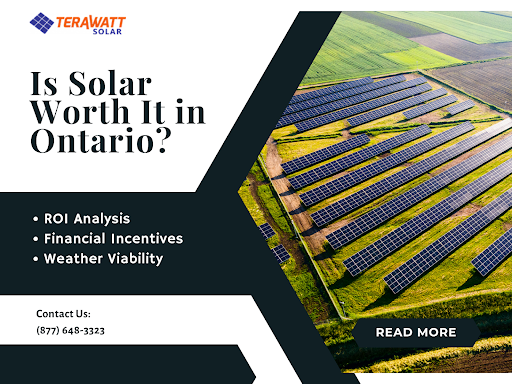 Solar is worth it in Ontario for those with suitable rooftops, given abundant sunlight, government incentives, and long-term electricity savings.